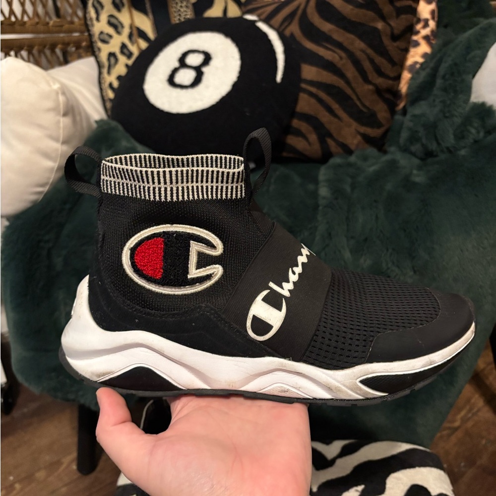 Champion Black and White Slip-On Shoes